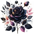 Stunning Crystal Black Rose Diamond Painting Kit - DIY Full Drill Artwork for a Dazzling Home Display