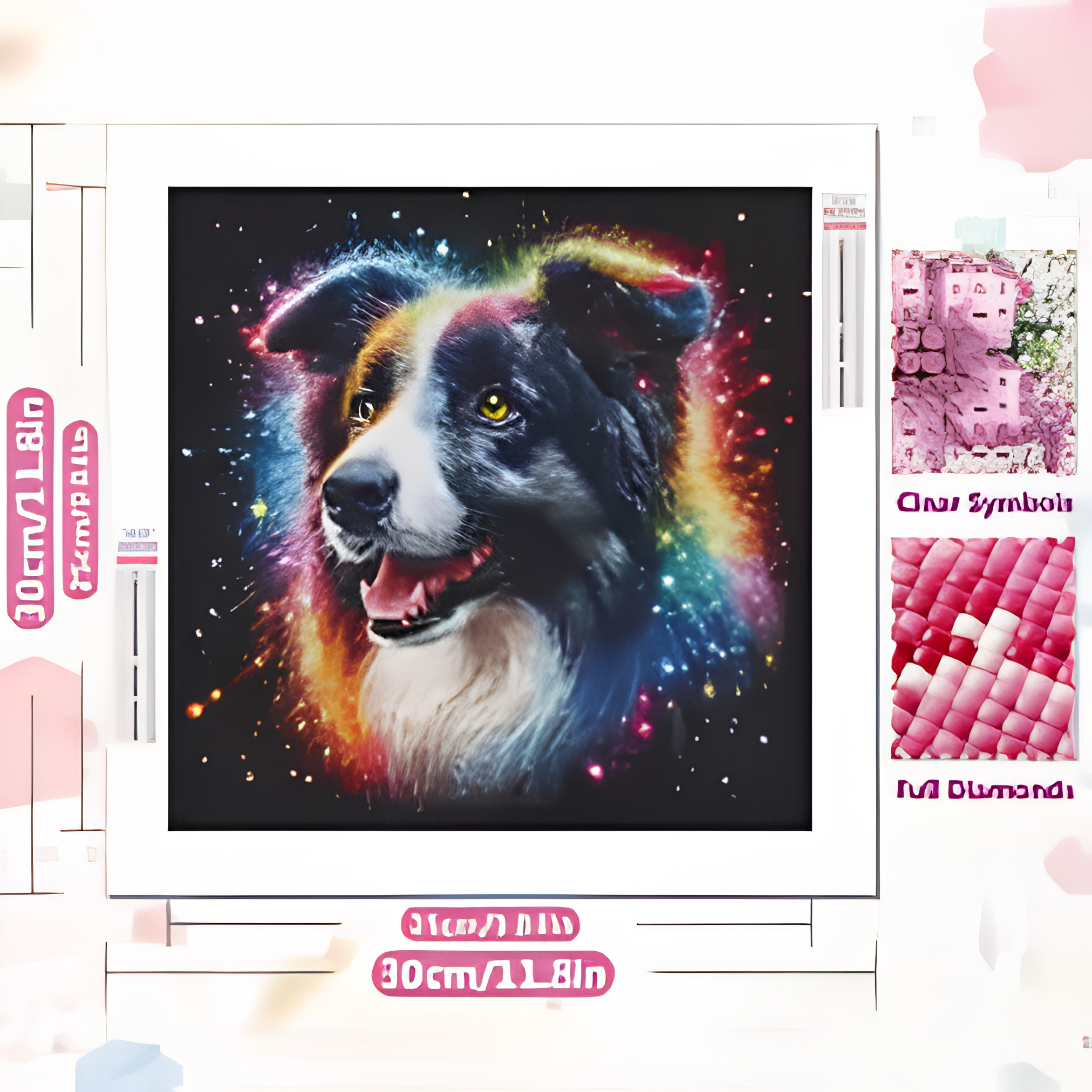Fire in the Sky Border Collie Diamond Painting Kit