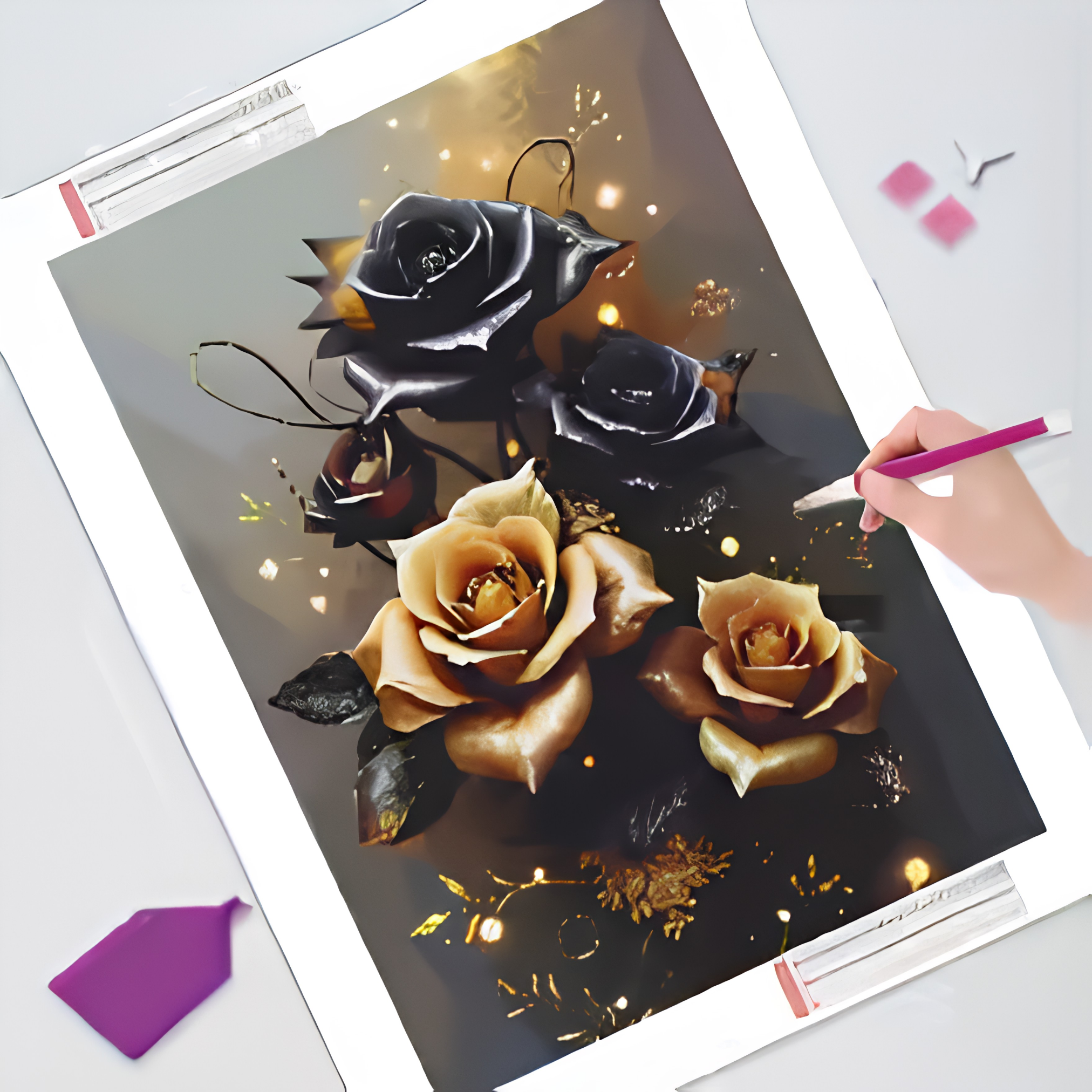 Glistening Rose Diamond Painting