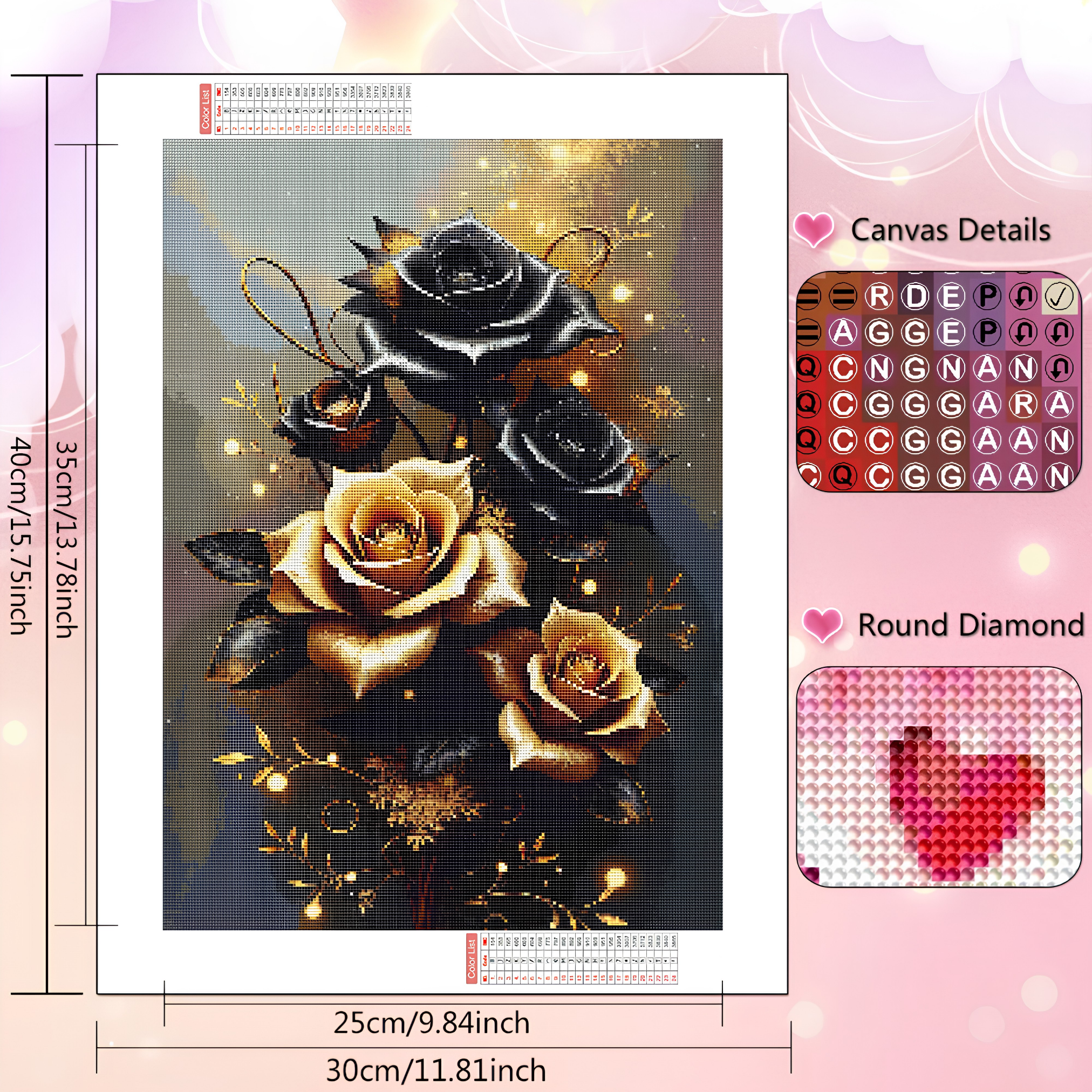 Glistening Rose Diamond Painting