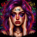 "I'm Fine" Woman's Portrait Diamond Painting Kit