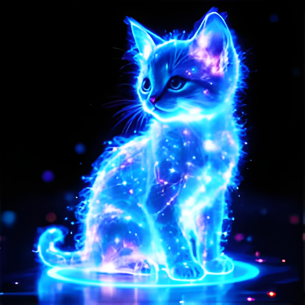 Neon Kitty AB Diamond Painting