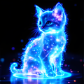 Neon Kitty AB Diamond Painting